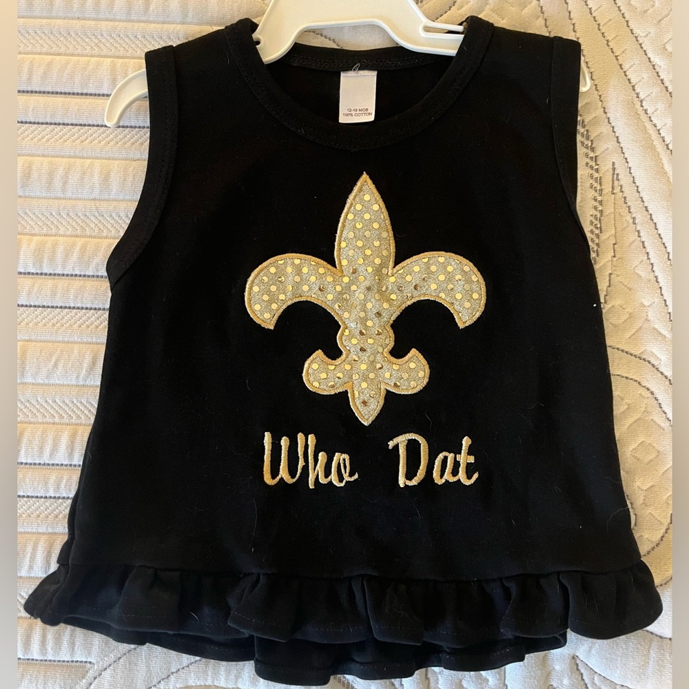 ⚜️Toddler “Who Dat” Top⚜️